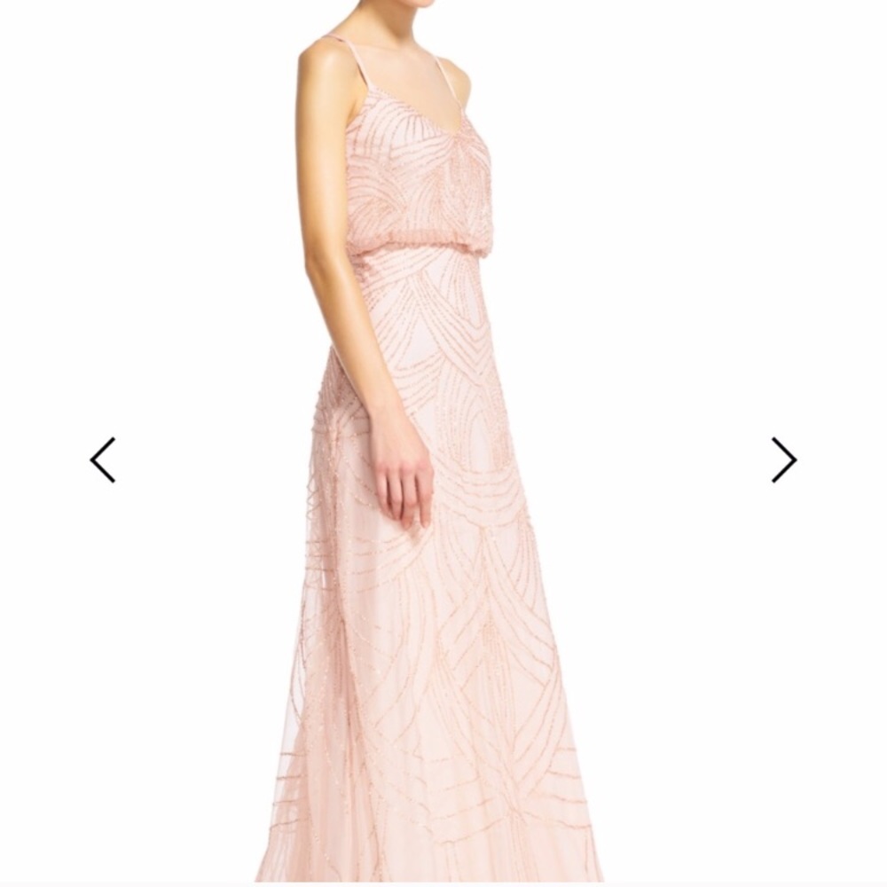 Adrianna Papell Long Beaded Dress